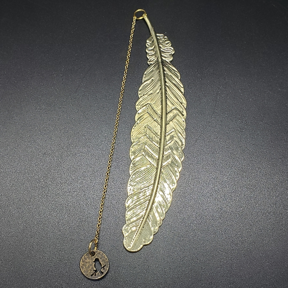 Feather Bird on a Branch Hand Crafted Bookmark